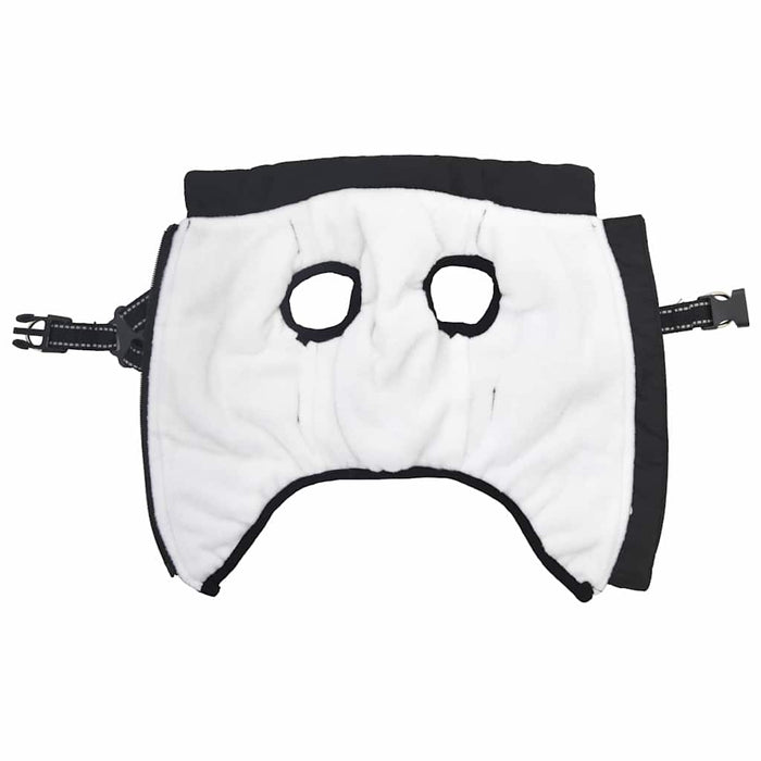 Cappotto Cani con Imbracatura Impermeabile Riflettente Nero L40