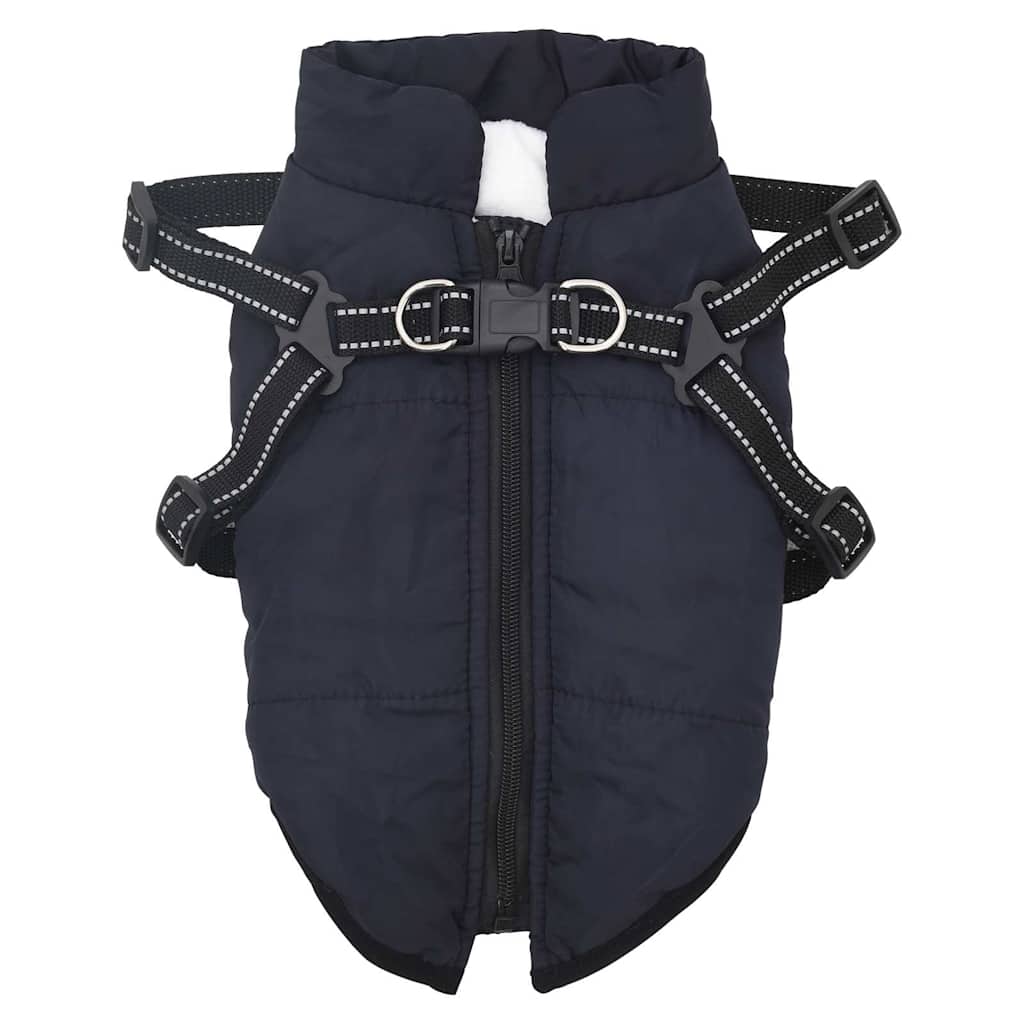 Cappotto Cani Imbracatura Impermeabile Riflettente Blu Navy L28 4019914