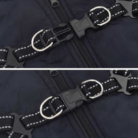 Cappotto Cani Imbracatura Impermeabile Riflettente Blu Navy L28 4019914