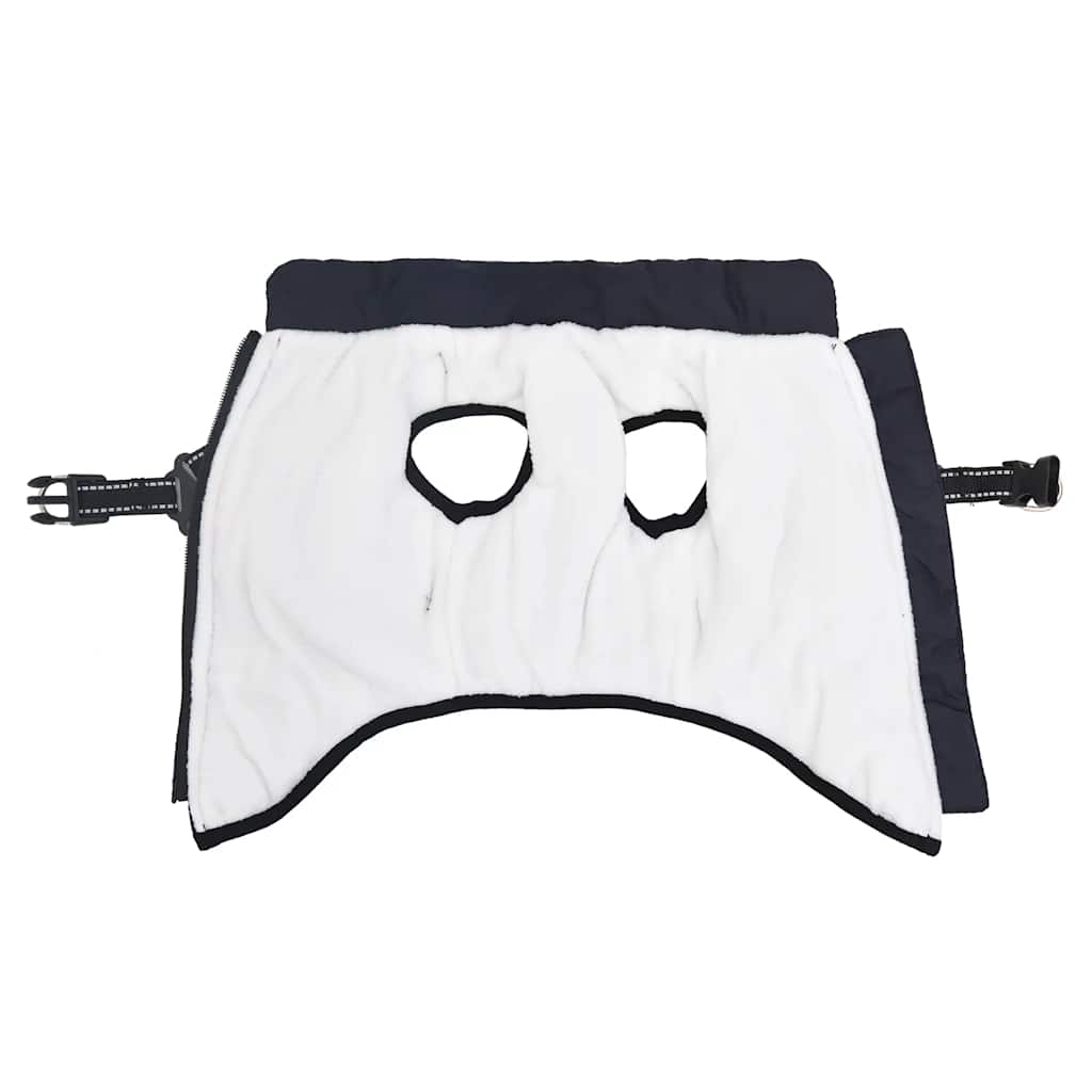 vidaXL Cappotto Cani Imbracatura Impermeabile Riflettente Blu Navy L32