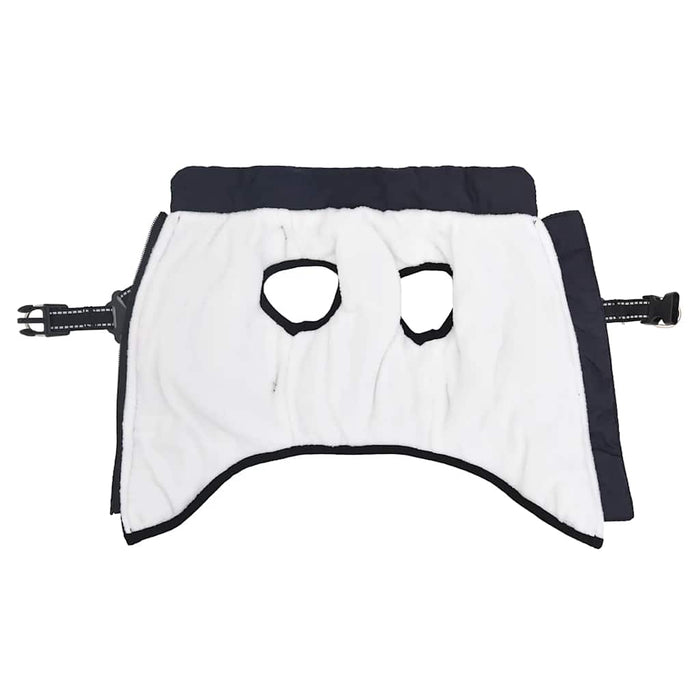 vidaXL Cappotto Cani Imbracatura Impermeabile Riflettente Blu Navy L32