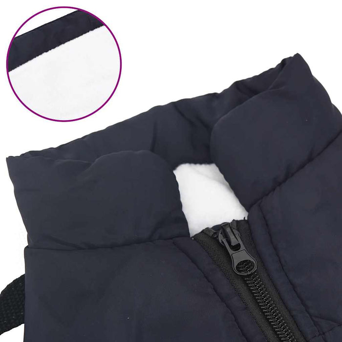 Cappotto Cani Imbracatura Impermeabile Riflettente Blu Navy L36 4019916