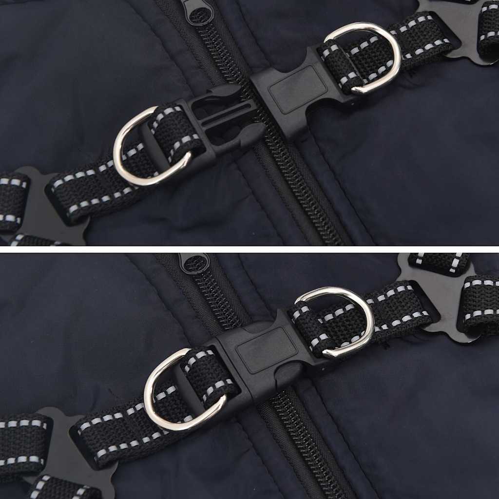 Cappotto Cani Imbracatura Impermeabile Riflettente Blu Navy L40 4019917