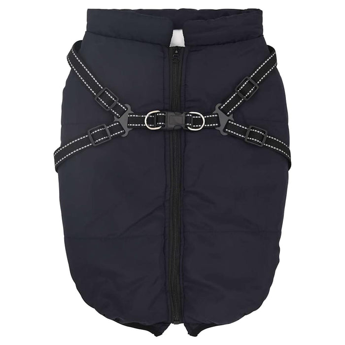 Cappotto Cani Imbracatura Impermeabile Riflettente Blu Navy L44