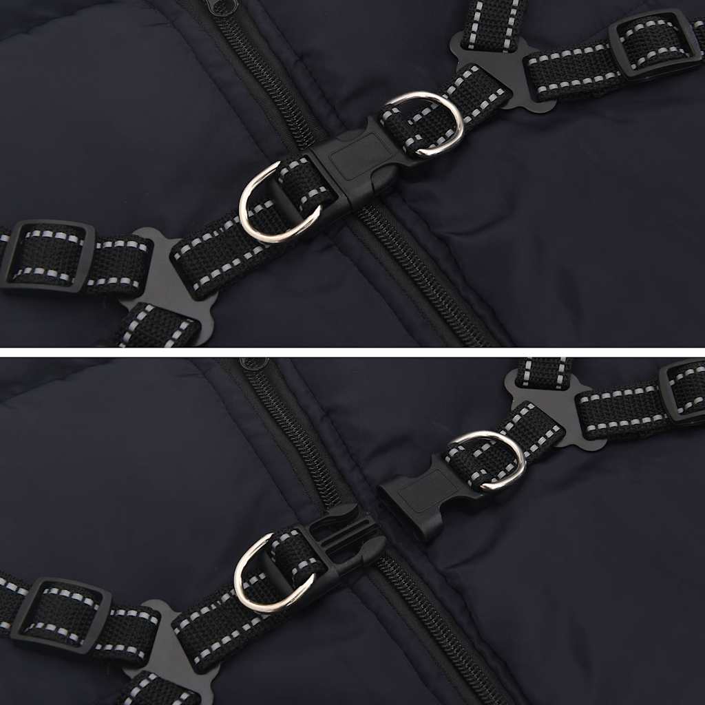 Cappotto Cani Imbracatura Impermeabile Riflettente Blu Navy L44 4019918