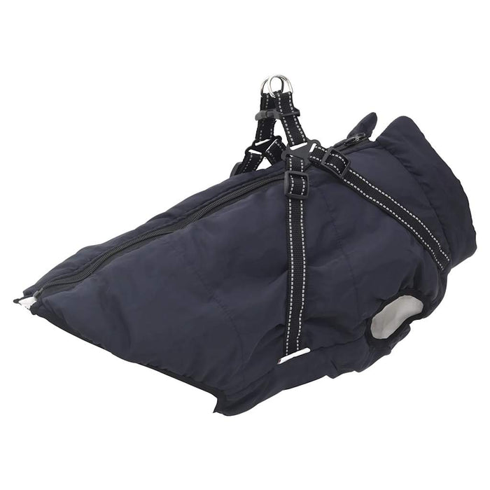 Cappotto Cani Imbracatura Impermeabile Riflettente Blu Navy L48 4019919