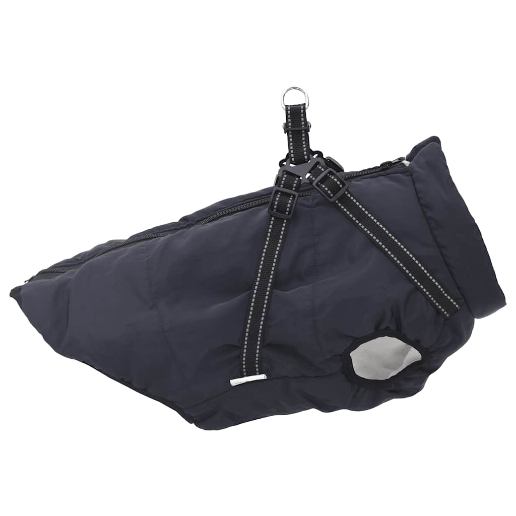 Cappotto Cani Imbracatura Impermeabile Riflettente Blu Navy L48