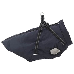 Cappotto Cani Imbracatura Impermeabile Riflettente Blu Navy L52 4019920
