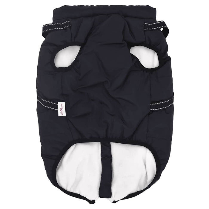vidaXL Cappotto Cani Imbracatura Impermeabile Riflettente Blu Navy L52