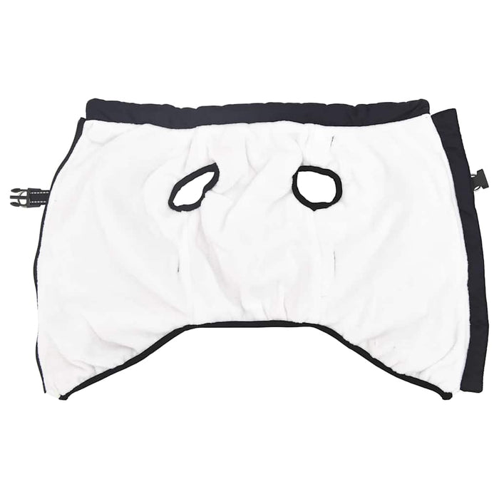 vidaXL Cappotto Cani Imbracatura Impermeabile Riflettente Blu Navy L68