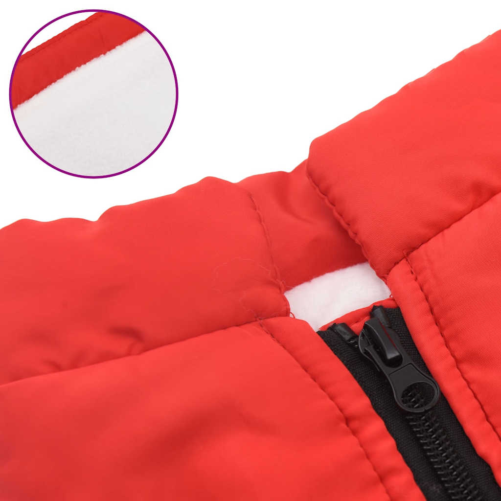 Cappotto Cani Imbracatura Impermeabile Riflettente Rosso L28 4019948