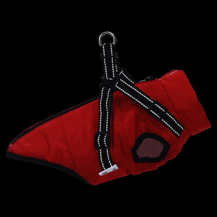 Cappotto Cani Imbracatura Impermeabile Riflettente Rosso L40 4019951