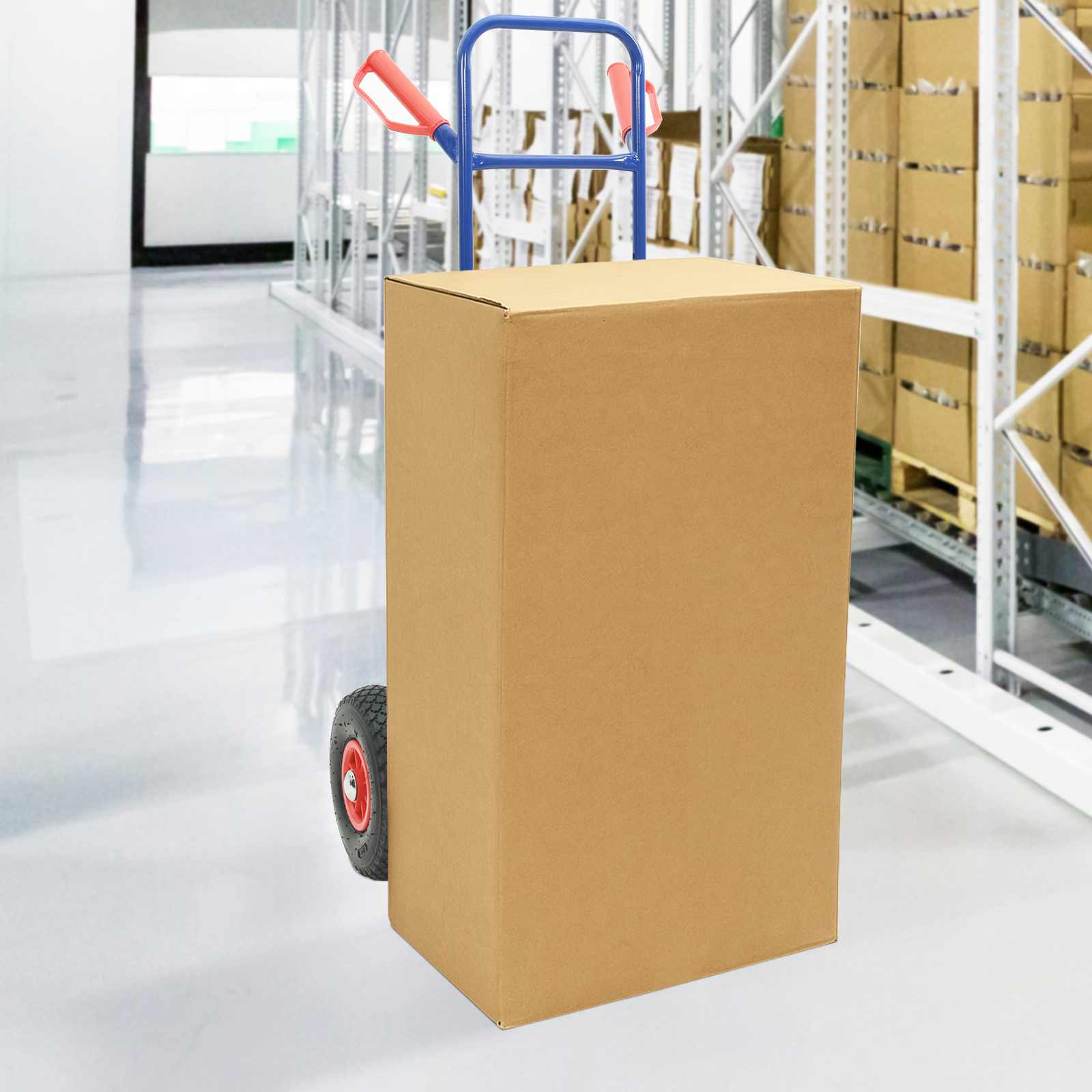 Carrello Manuale Blu e Rosso 49,5 x 53 x 114 cm Acciaio 4019016