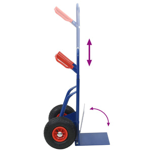 Carrello Manuale Blu e Rosso 49,5 x 53 x 114 cm Acciaio 4019016