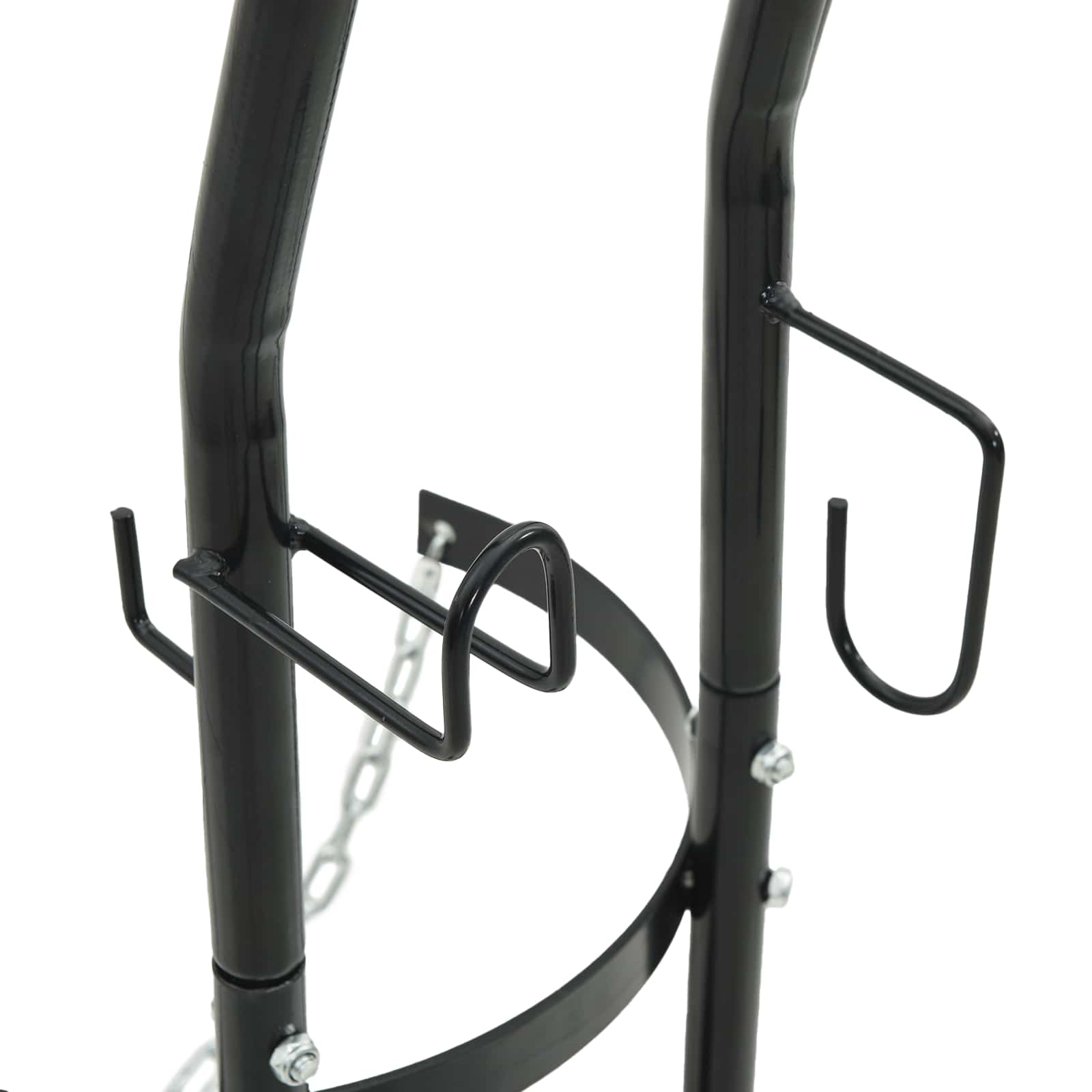 Carrello Manuale Nero e Rosso 49 x 49 x 101 cm Acciaio 4019017