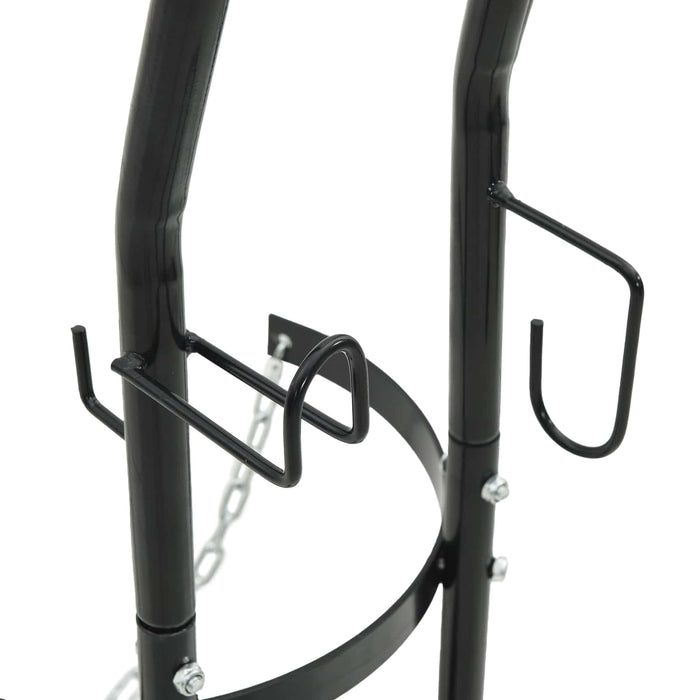 Carrello Manuale Nero e Rosso 49 x 49 x 101 cm Acciaio 4019017