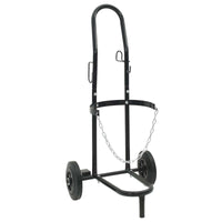 Carrello Manuale Nero e Rosso 49 x 49 x 101 cm Acciaio 4019017