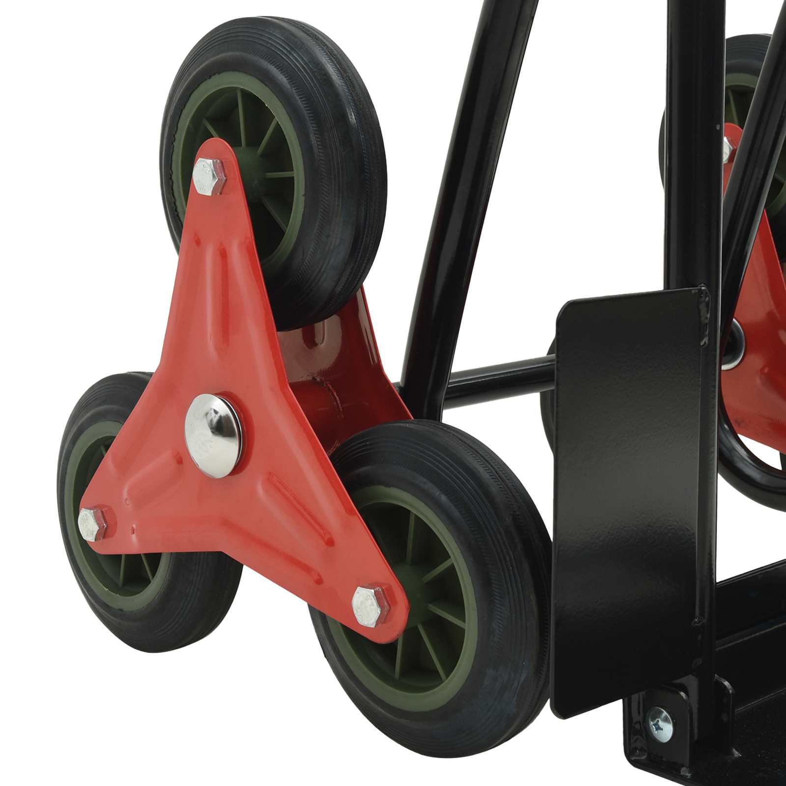 Carrello Manuale Nero e Rosso 64.5 x 49.5 x 114 cm Acciaio 4019019