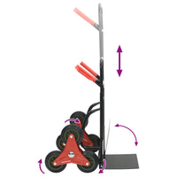 Carrello Manuale Nero e Rosso 64.5 x 49.5 x 114 cm Acciaio 4019019