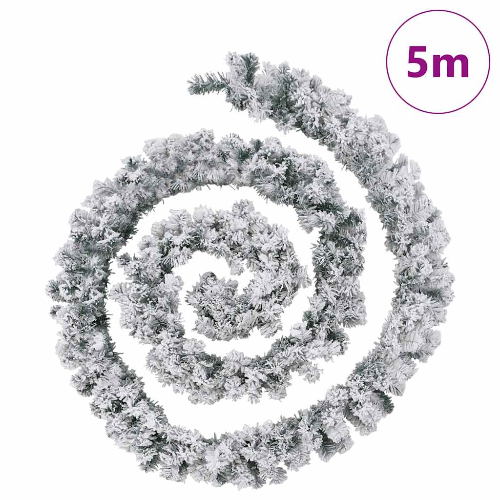 Ghirlanda Natalizia con Luci a LED 5 m in PVC Verde