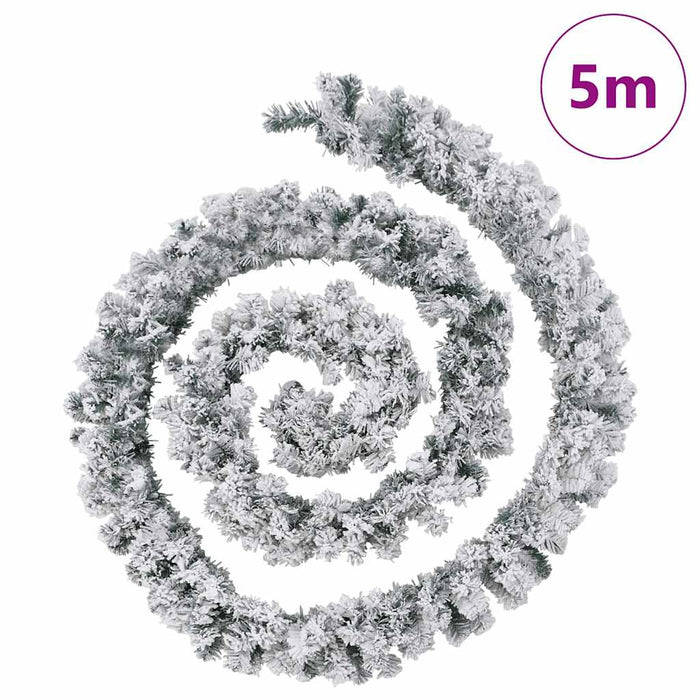 Ghirlanda Natalizia con Luci a LED 5 m in PVC Verde