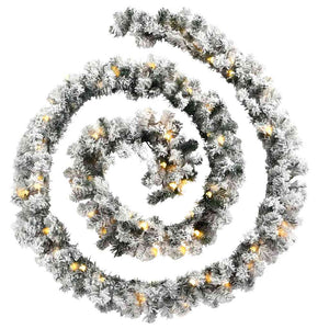 vidaXL Ghirlanda Natalizia con Luci a LED 20 m in PVC Verde