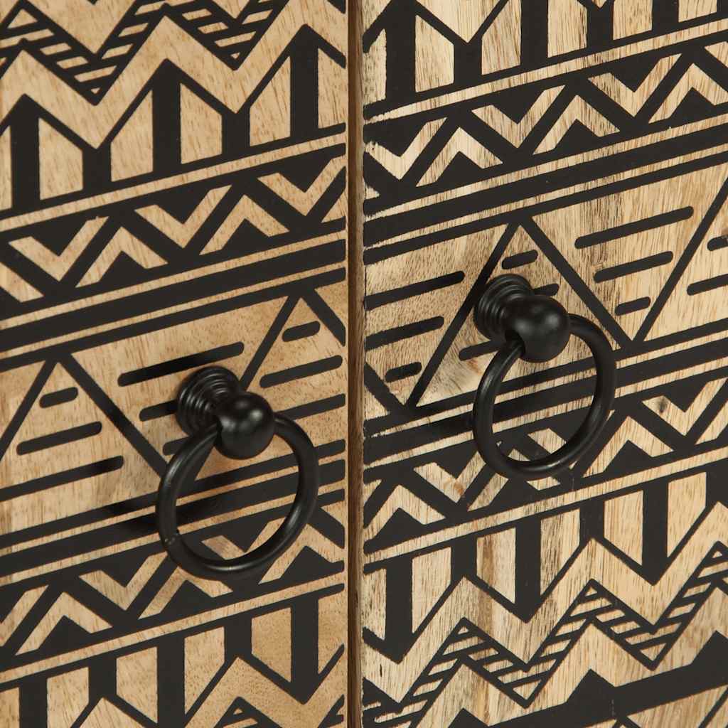 vidaXL Set Mobili da Bagno 2pz in Legno Massello di Mango