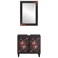 Set di Armadi da Bagno con porta 2 pcs Legno di mango massello 3310141