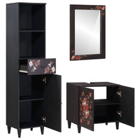 Set di Armadi da Bagno con porta 3 pcs Legno di mango massello 3310142