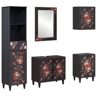 Set di Armadi da Bagno con porta 5 pcs Legno di mango massello 3310144