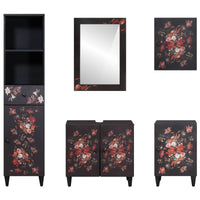 Set di Armadi da Bagno con porta 5 pcs Legno di mango massello 3310144