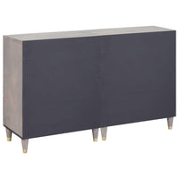 vidaXL Credenza 2 pcs Grigio 60 x 33.5 x 75 cm Legno massello di mango