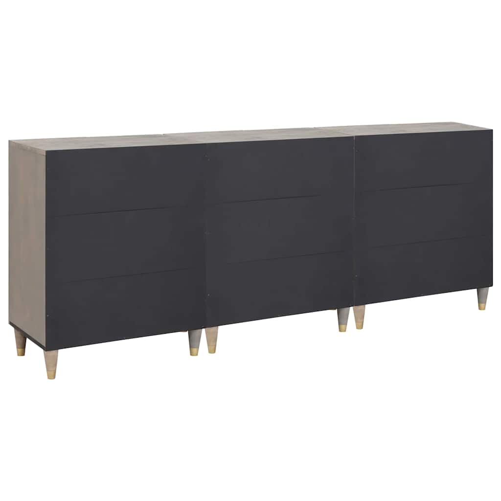 Set di mobili per il bagno 3 pcs Grigio e Oro 180 x 33 x 75 cm 3310152