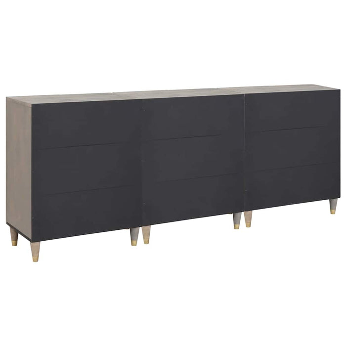 Set di mobili per il bagno 3 pcs Grigio e Oro 180 x 33 x 75 cm 3310152