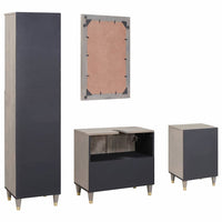 Set di mobili per il bagno 4 pcs Grigio 62 x 33 x 58 cm 3310155