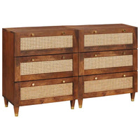 vidaXL Set di Sideboard 2 pcs Marrone 60 x 33.5 x 75 cm