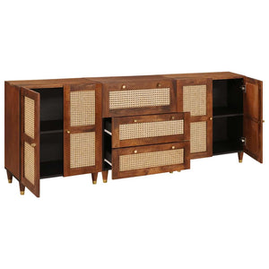 vidaXL Set di Sideboard 3 pcs Marrone 180 x 33 x 75 cm