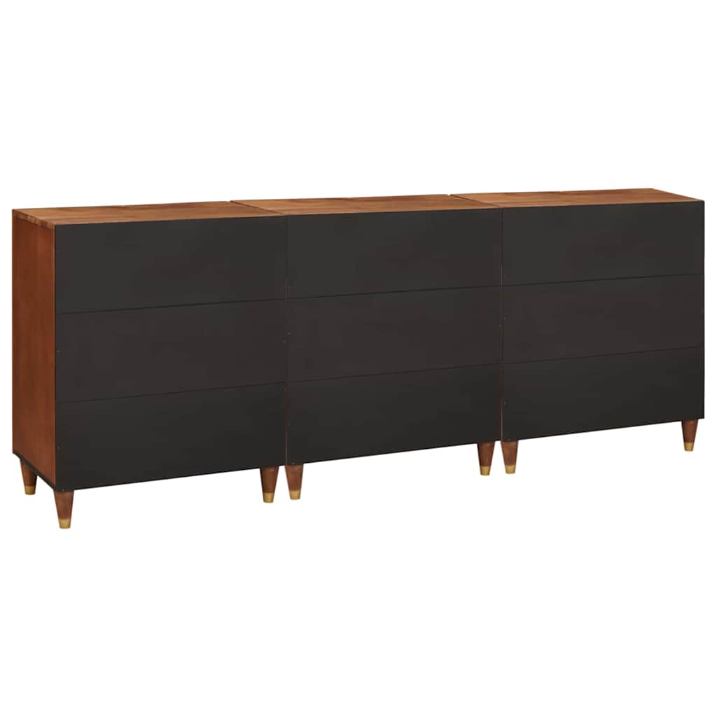 vidaXL Set di Sideboard 3 pcs Marrone 180 x 33 x 75 cm