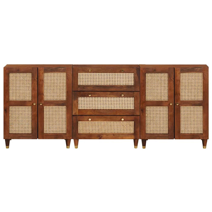 vidaXL Set di Sideboard 3 pcs Marrone 180 x 33 x 75 cm