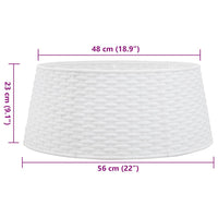 Gonna per Albero di Natale Bianca Ø56x23 cm in Plastica 4019953