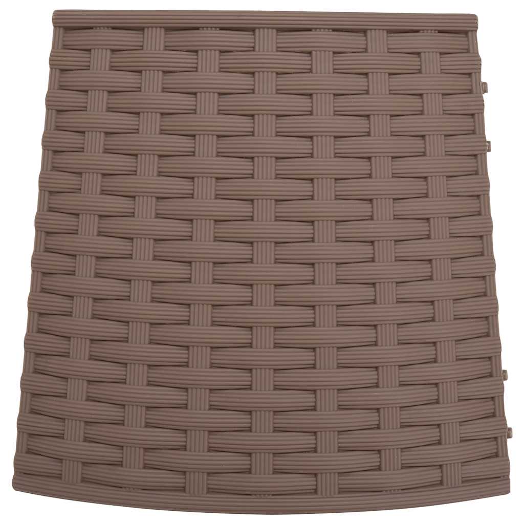 vidaXL Gonna per Albero di Natale Marrone Ø65x23 cm in Plastica