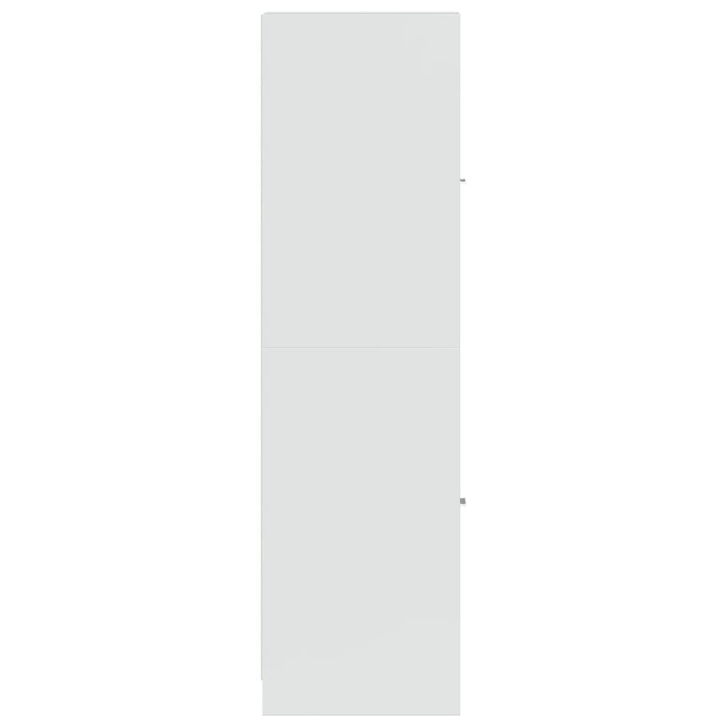 Armadietto da Farmacia Bianco Lucido 30x41x144,5 cm Truciolato