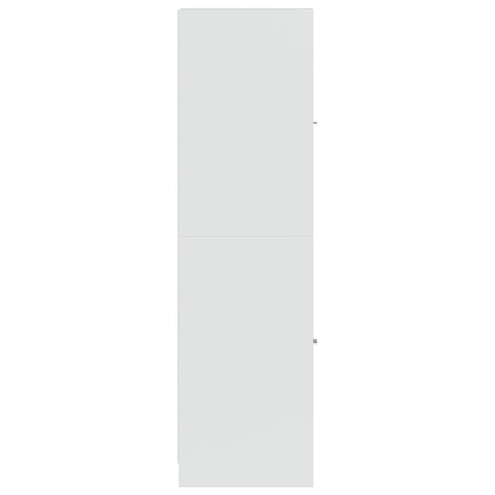 Armadietto da Farmacia Bianco Lucido 30x41x144,5 cm Truciolato