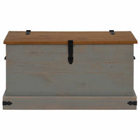 Cassapanca HALDEN Grigio 91x48x47 cm in Legno Massello di Pino 4018403