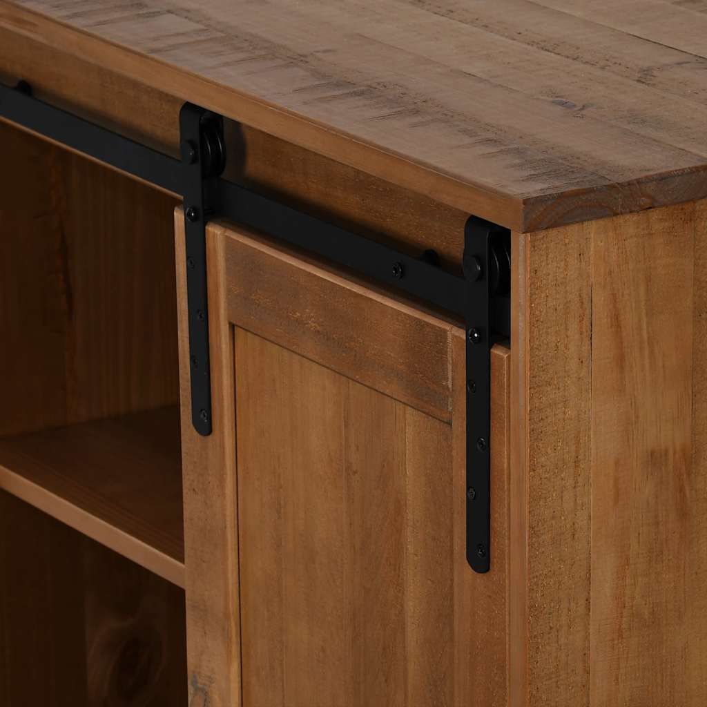 vidaXL Credenza HALDEN con Anta Scorrevole 80x40x80 cm Legno Massello