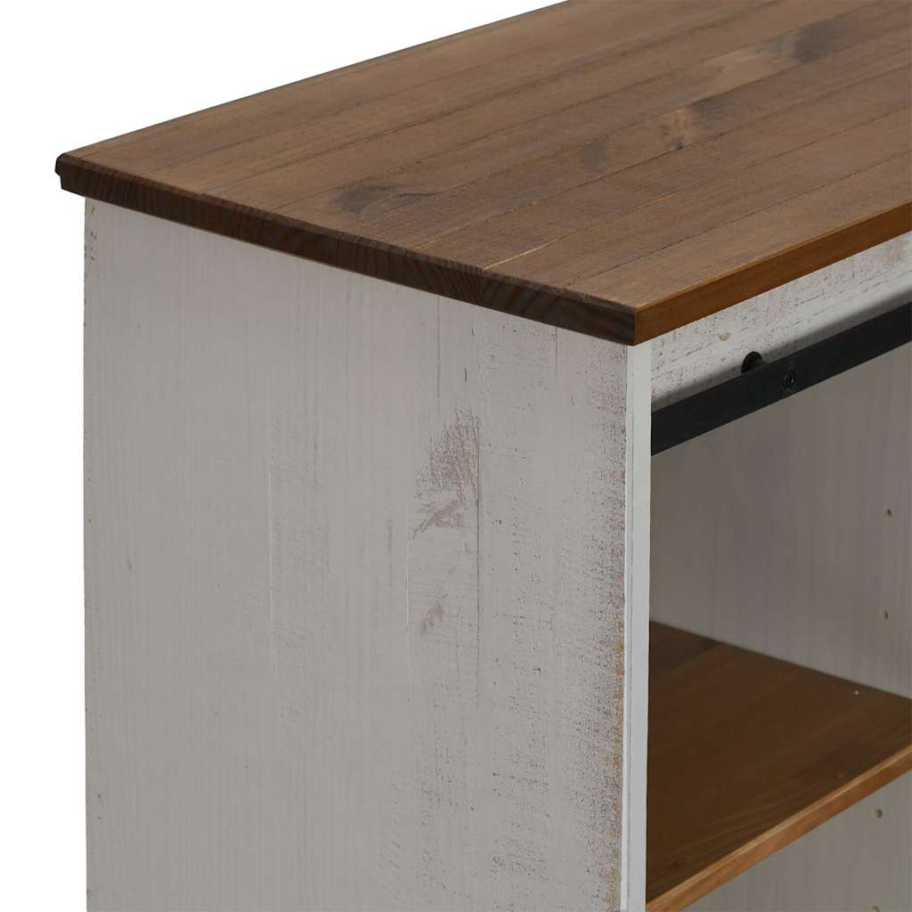 vidaXL Credenza HALDEN con Anta Scorrevole 80x40x80 cm Legno Massello