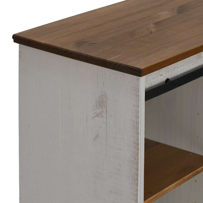 vidaXL Credenza HALDEN con Anta Scorrevole 80x40x80 cm Legno Massello