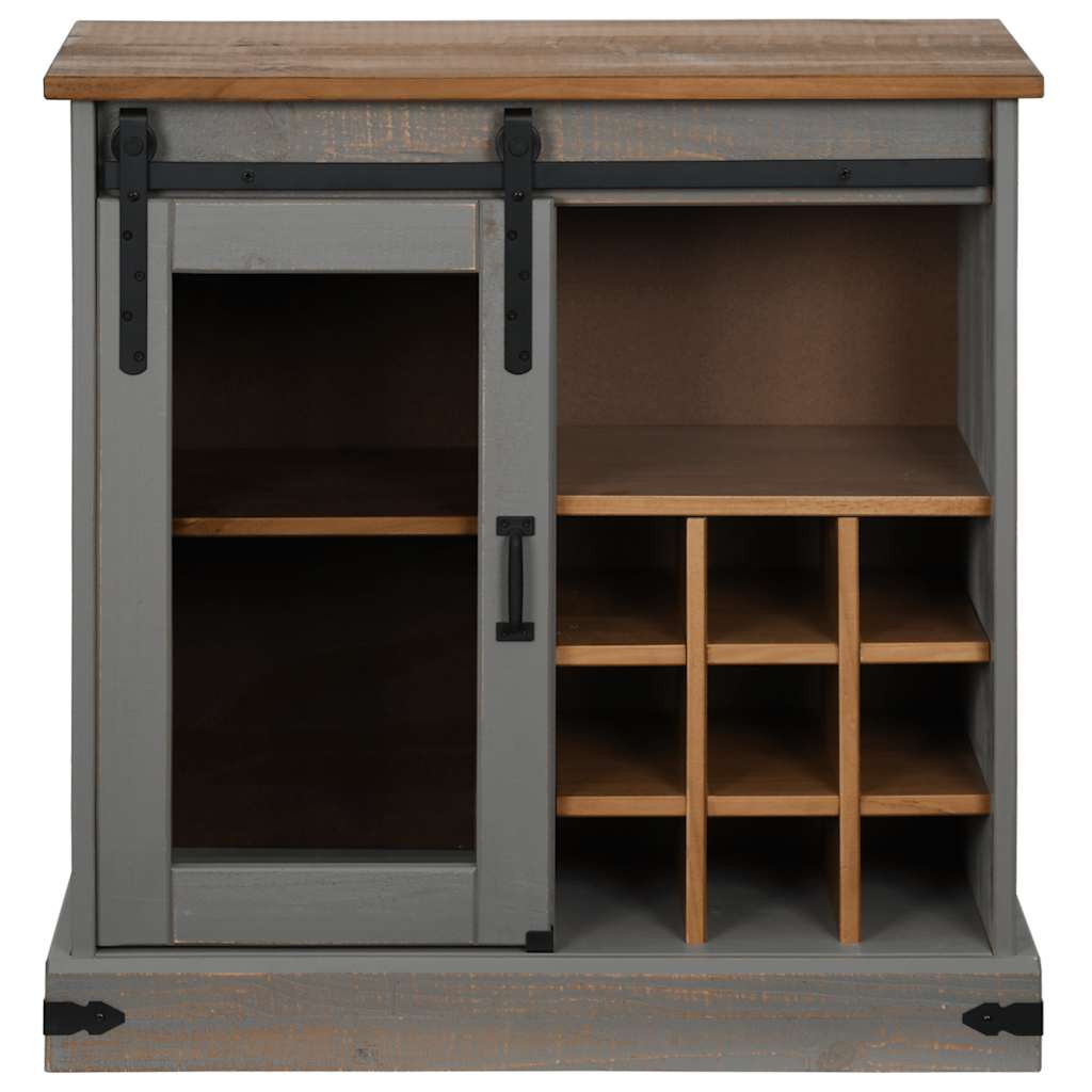 vidaXL Credenza HALDEN con Anta Scorrevole 80x40x80 cm Legno Massello