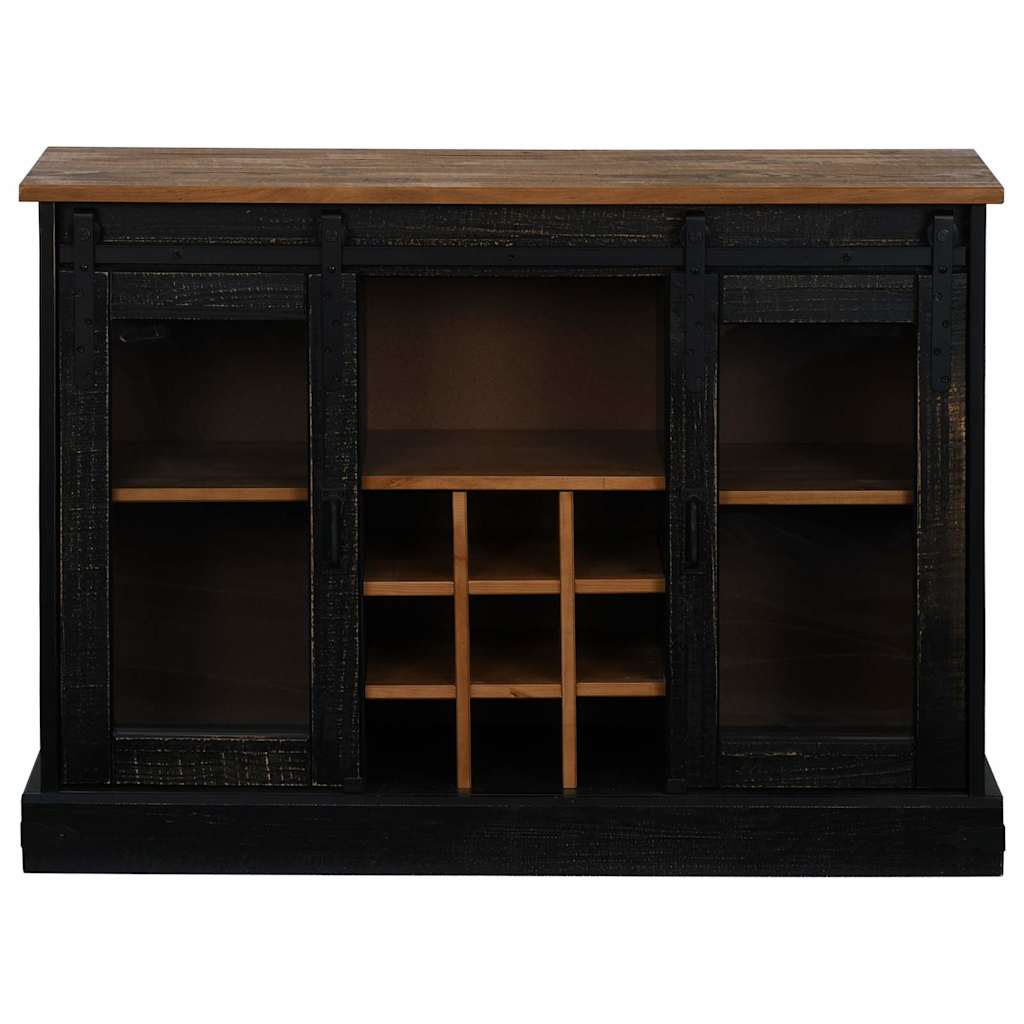 Credenza HALDEN 2 Ante Scorrevoli 112x40x80 cm Legno Massello 4018428