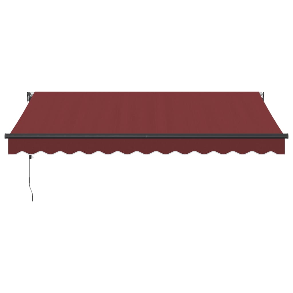 Tenda da Sole Retrattile Automatica con LED Bordò 350x250 cm 3310185